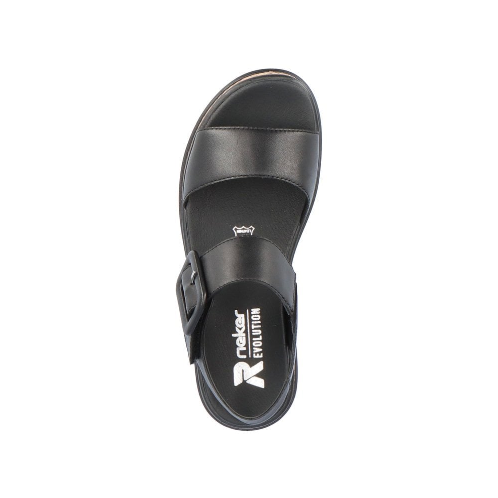 Sandales Compensées Rieker R-Evolution W0800-00 Noir Femme | PJJ-3889396