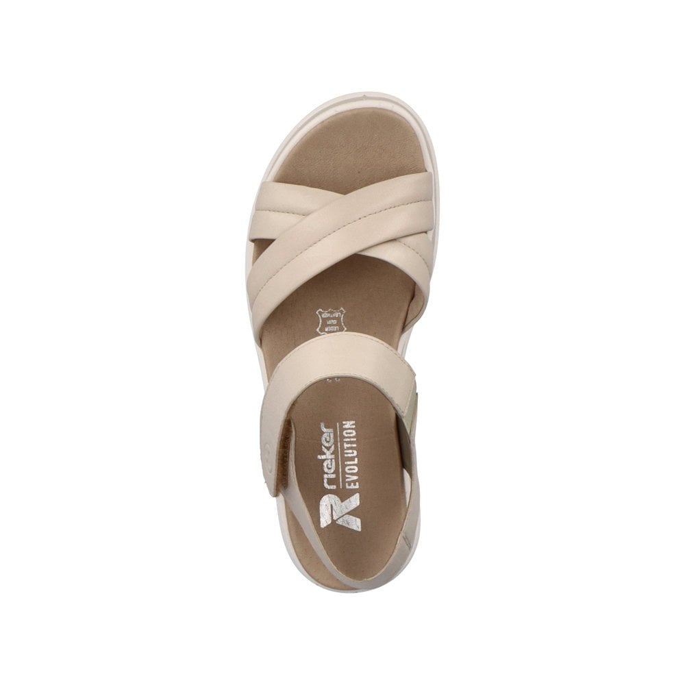 Sandales Compensées Rieker R-Evolution W0801-80 Blanche Femme | QKC-4147928