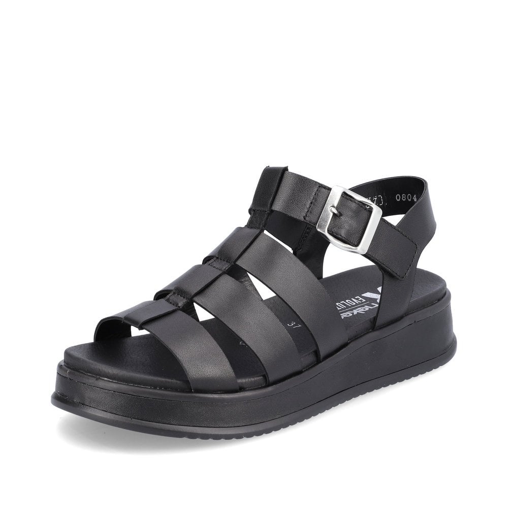 Sandales Compensées Rieker R-Evolution W0804-00 Noir Femme | JOJ-2452201