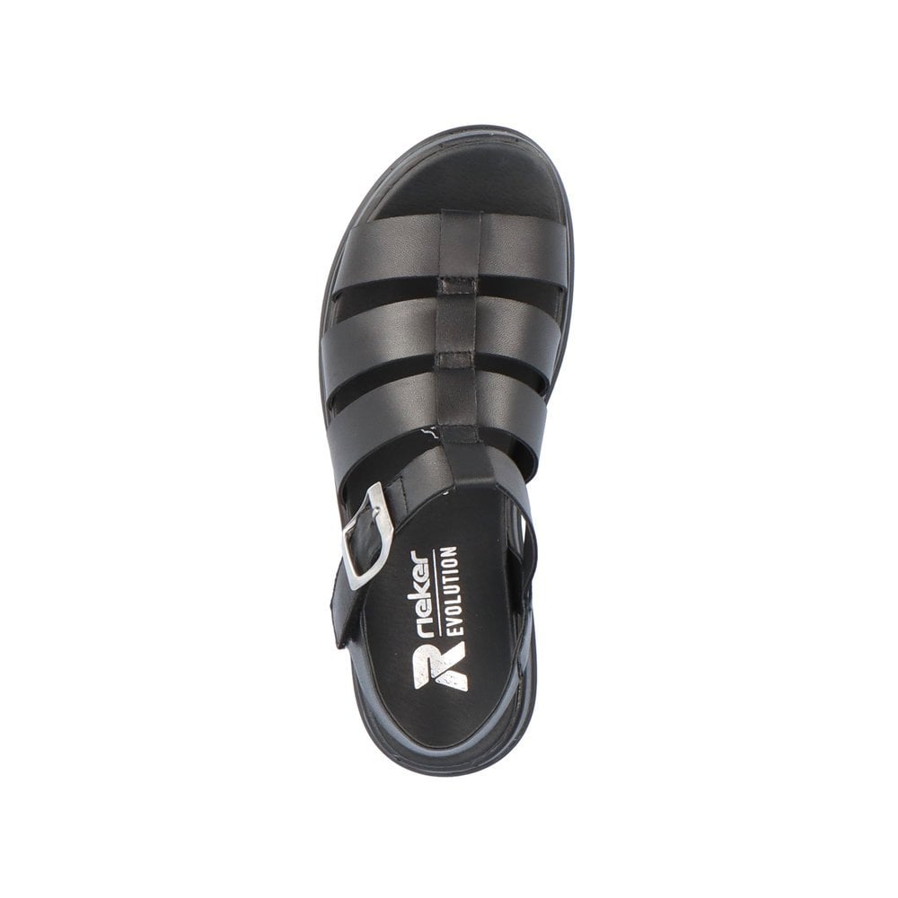 Sandales Compensées Rieker R-Evolution W0804-00 Noir Femme | JOJ-2452201