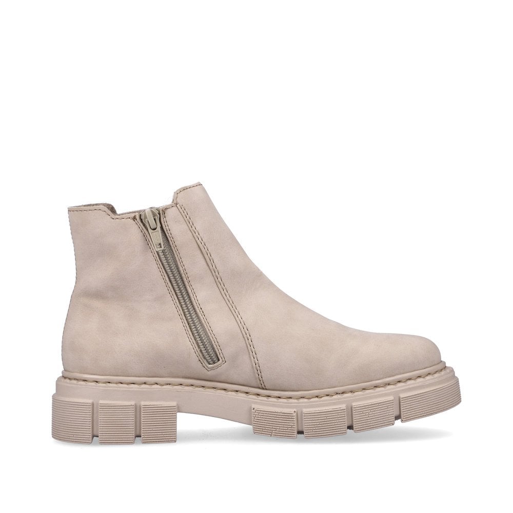 Chelsea Boots Rieker M3854-62 Beige Femme | VHA-7891368