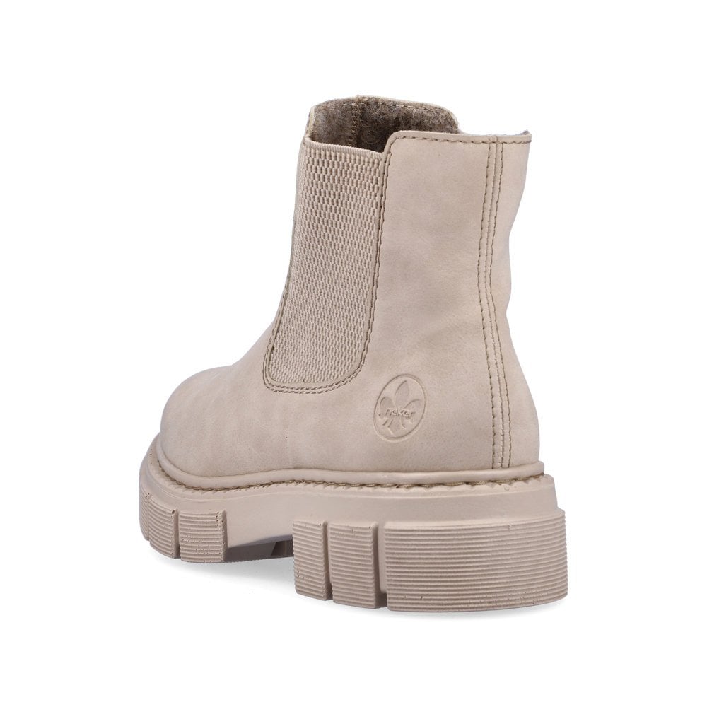 Chelsea Boots Rieker M3854-62 Beige Femme | VHA-7891368