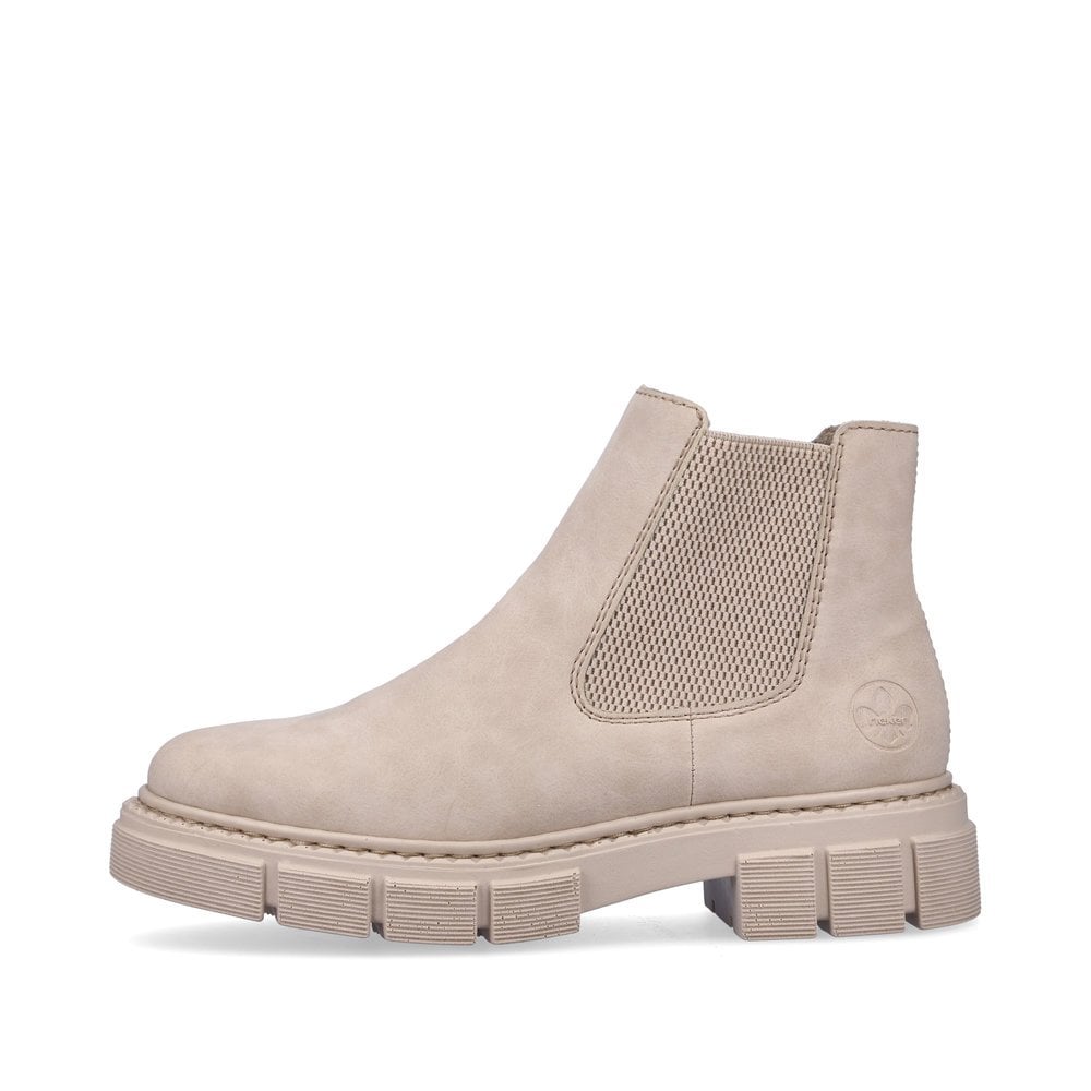 Chelsea Boots Rieker M3854-62 Beige Femme | VHA-7891368