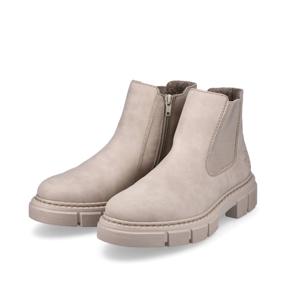 Chelsea Boots Rieker M3854-62 Beige Femme | VHA-7891368