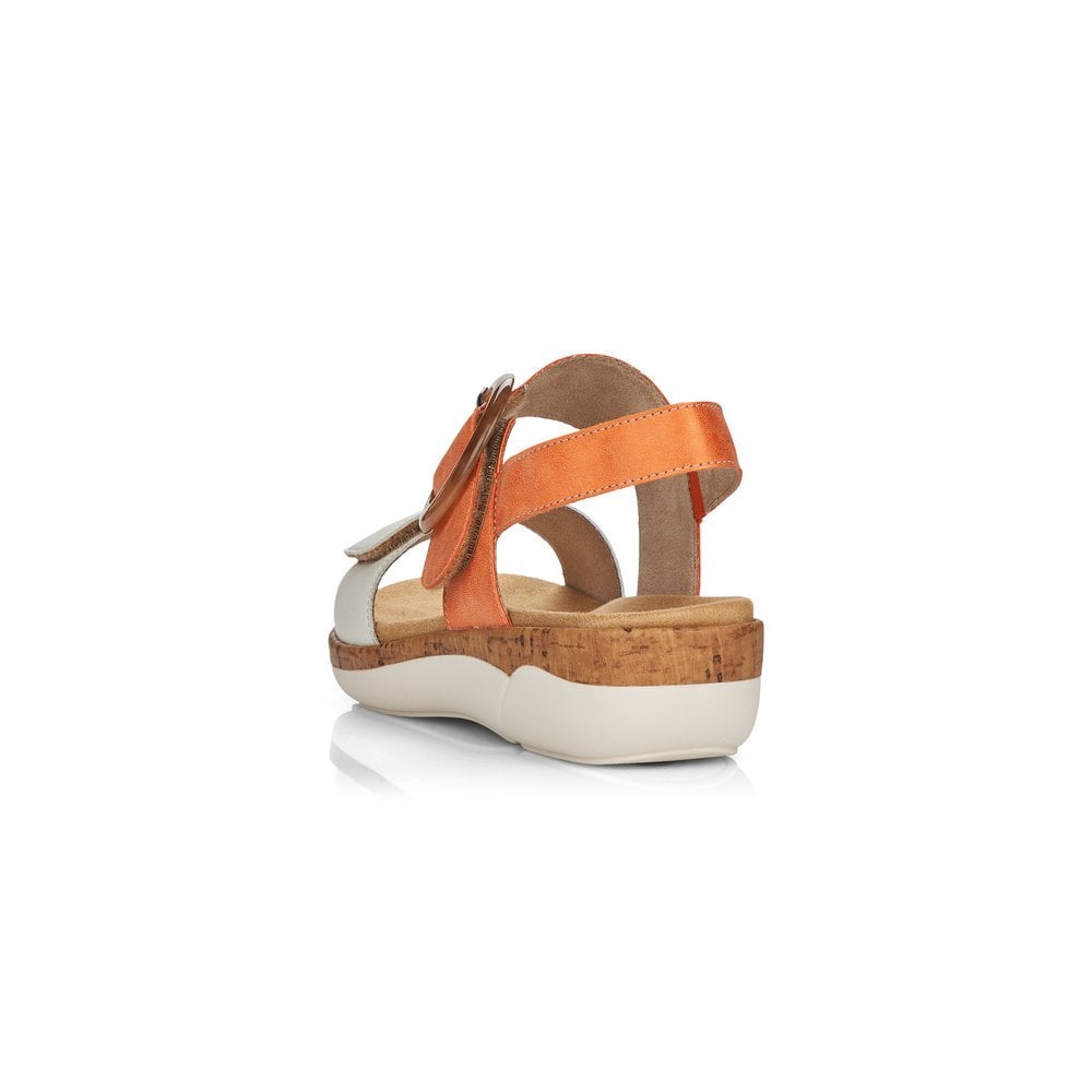 Sandales Compensées Rieker Remonte R6853-38 Orange Femme | FIH-7584255