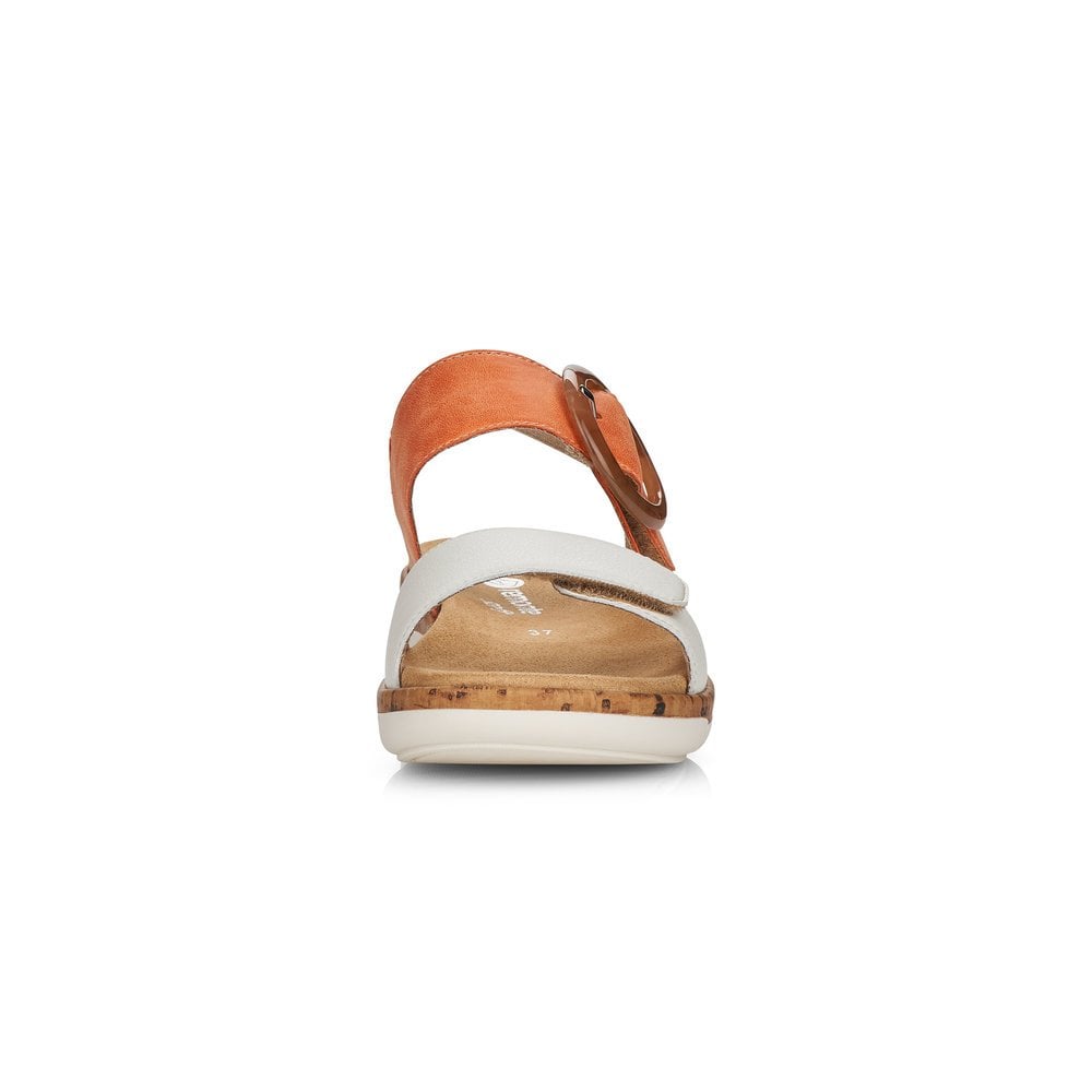 Sandales Compensées Rieker Remonte R6853-38 Orange Femme | FIH-7584255