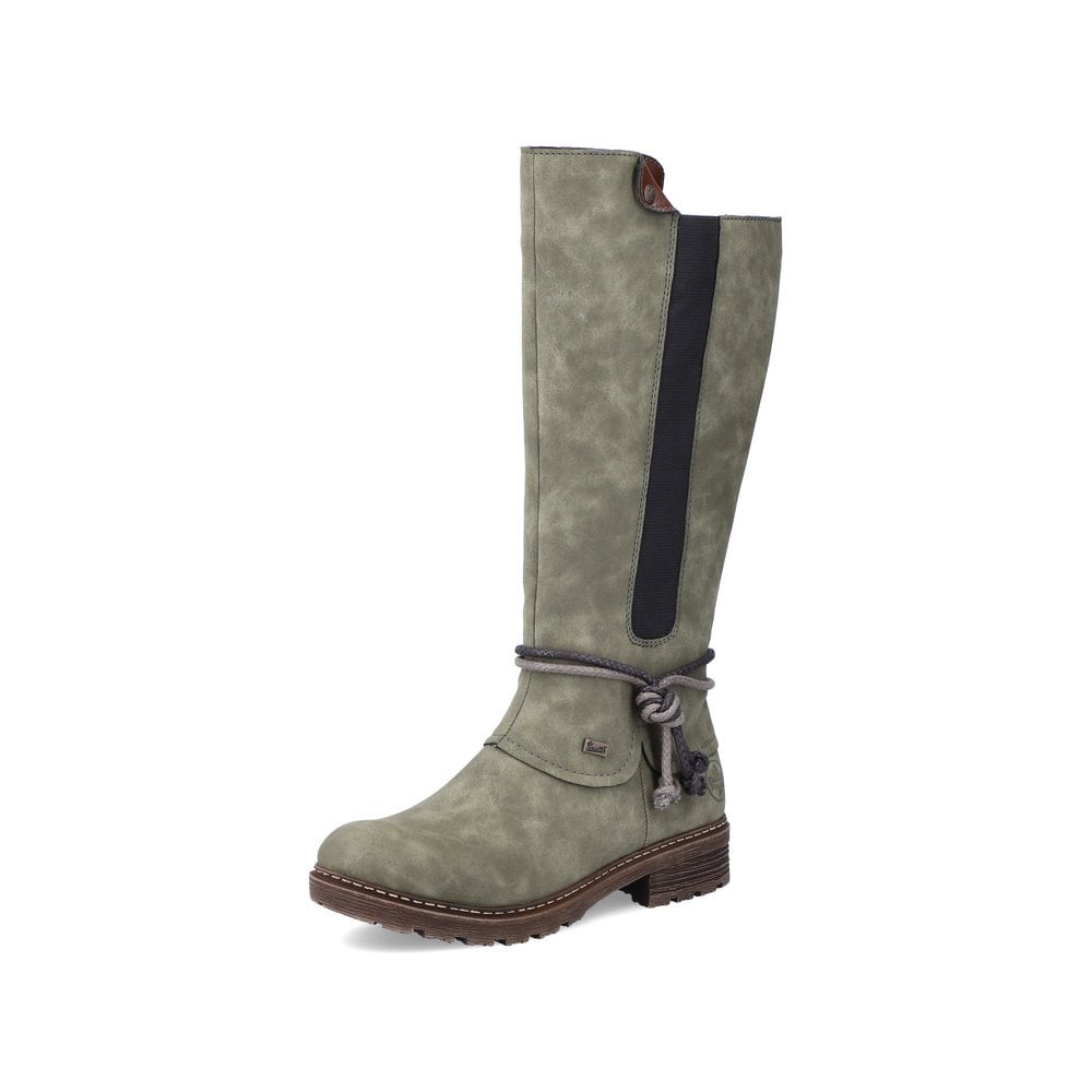 Bottes Hautes Rieker Z4774-54 Vert Femme | PMF-2362192