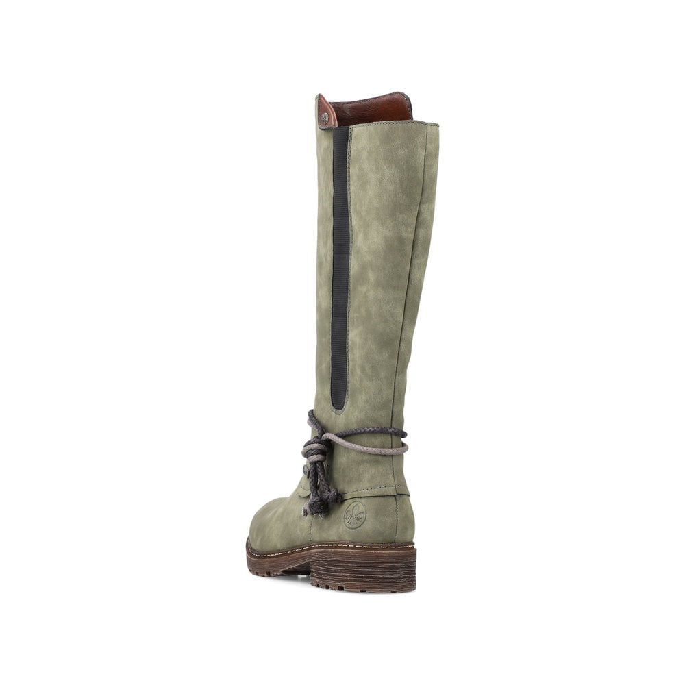 Bottes Hautes Rieker Z4774-54 Vert Femme | PMF-2362192