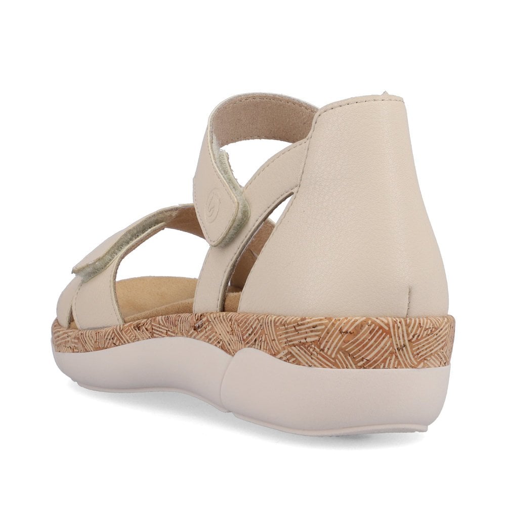 Sandales Compensées Rieker Remonte R6859-60 Beige Femme | AVY-1191745