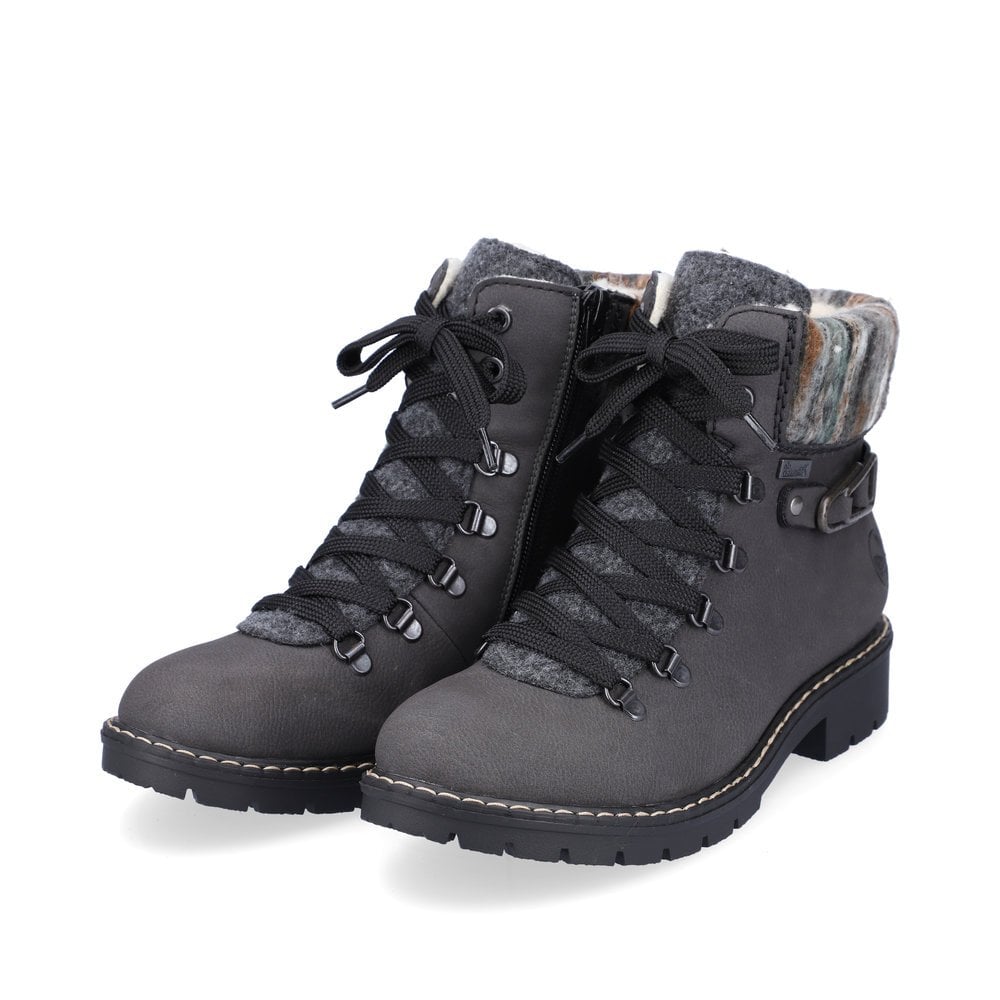 Bottines Rieker Y9131-45 Grise Femme | YOK-2022927