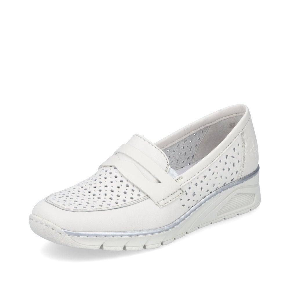 Slip On Rieker N3356-80 Blanche Femme | UGE-7765346