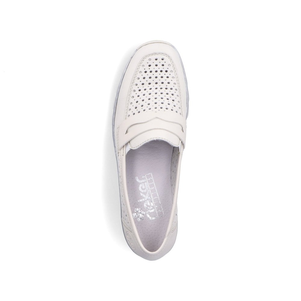 Slip On Rieker N3356-80 Blanche Femme | UGE-7765346