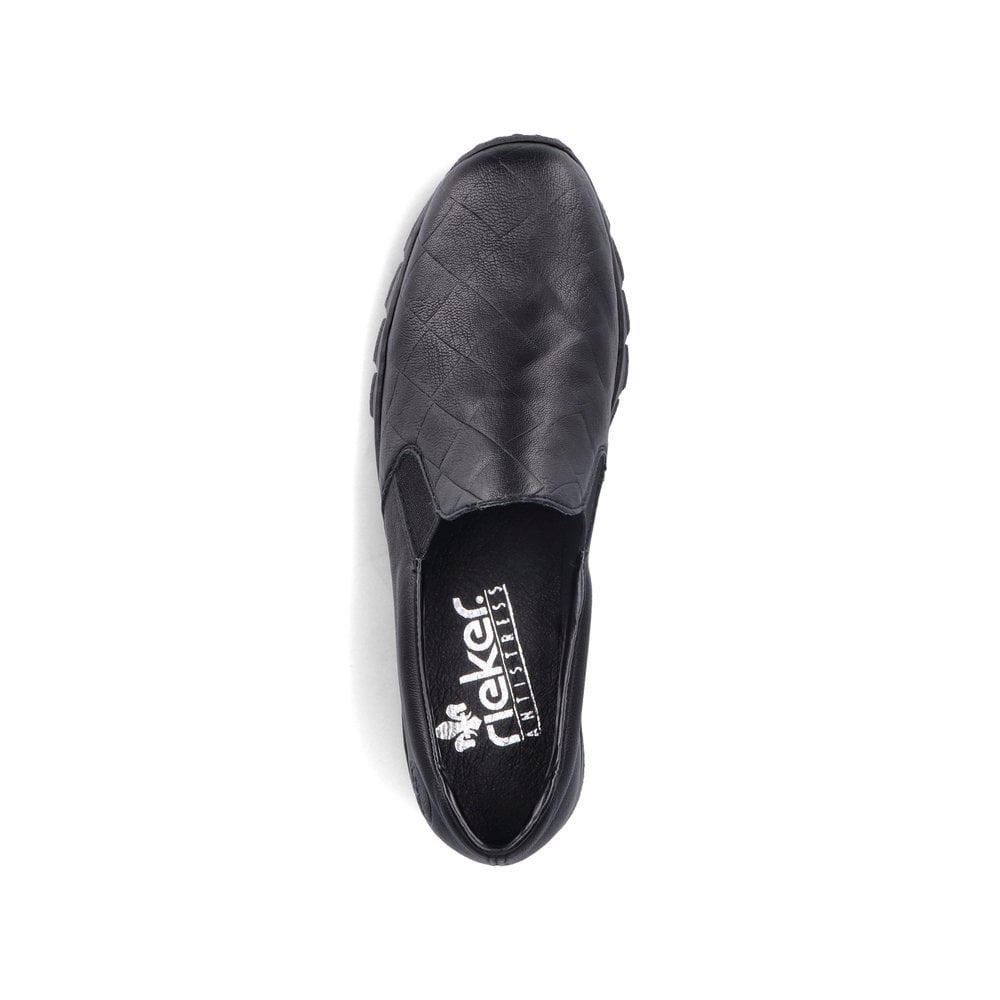 Slip On Rieker N3363-00 Noir Femme | QYA-9485224