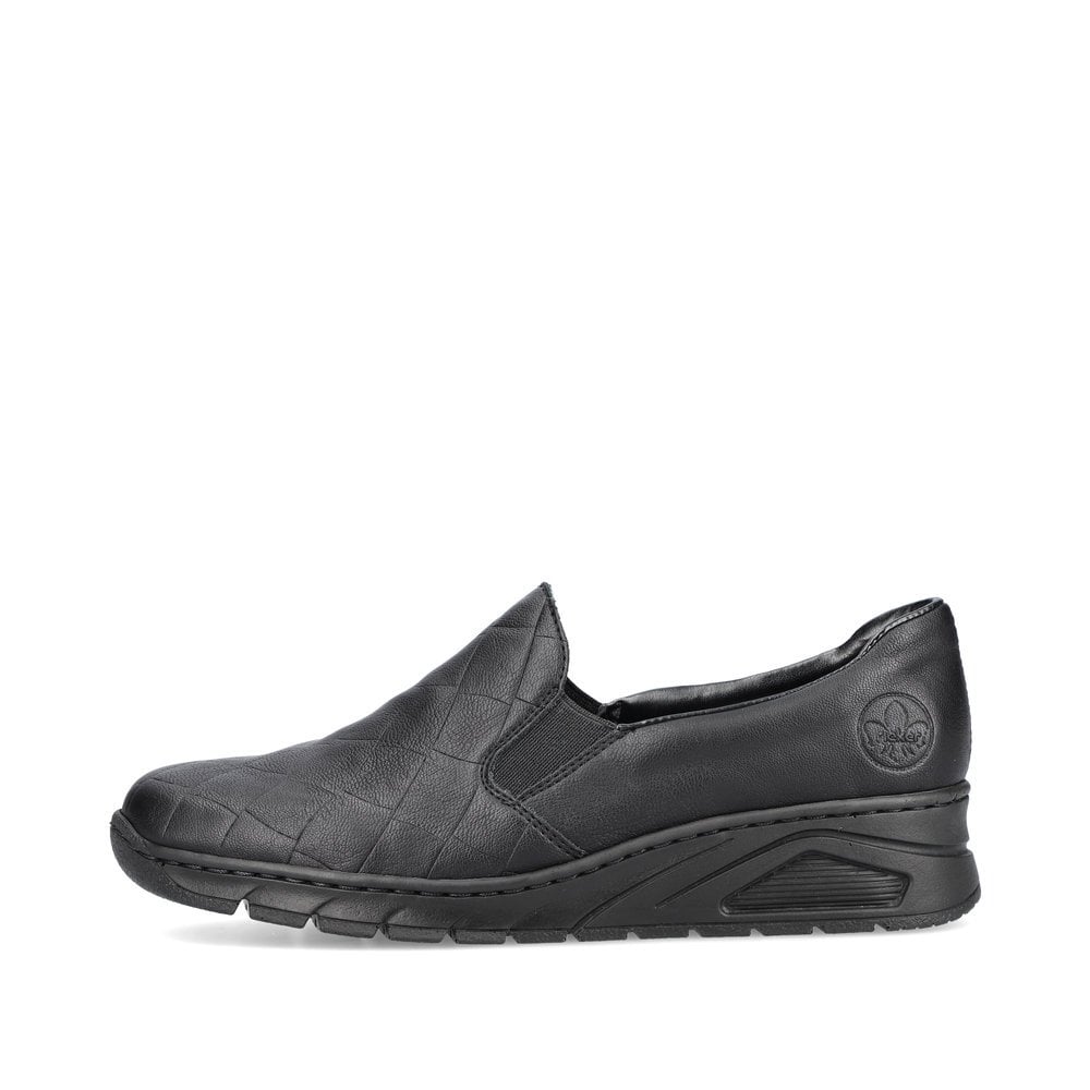 Slip On Rieker N3363-00 Noir Femme | QYA-9485224