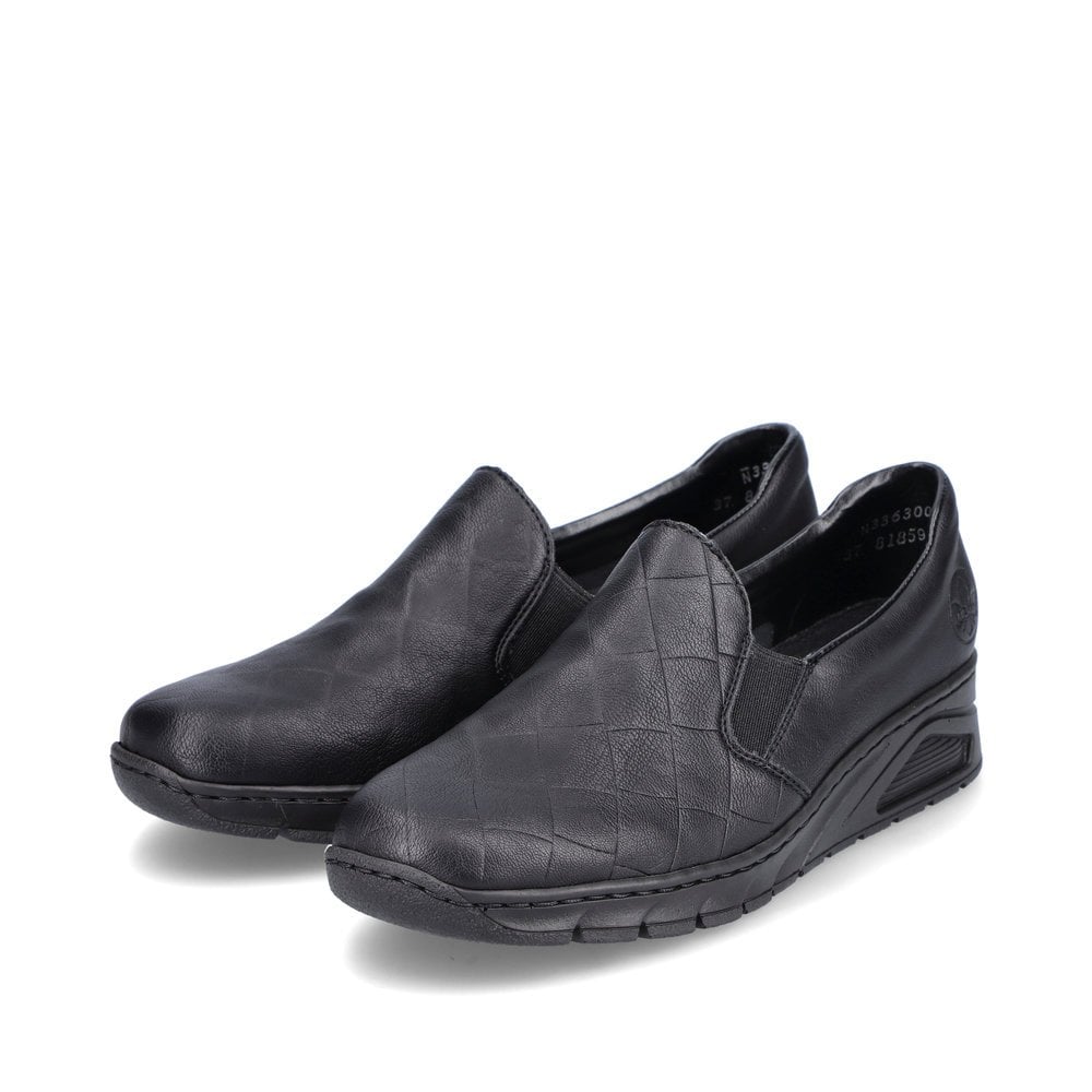 Slip On Rieker N3363-00 Noir Femme | QYA-9485224