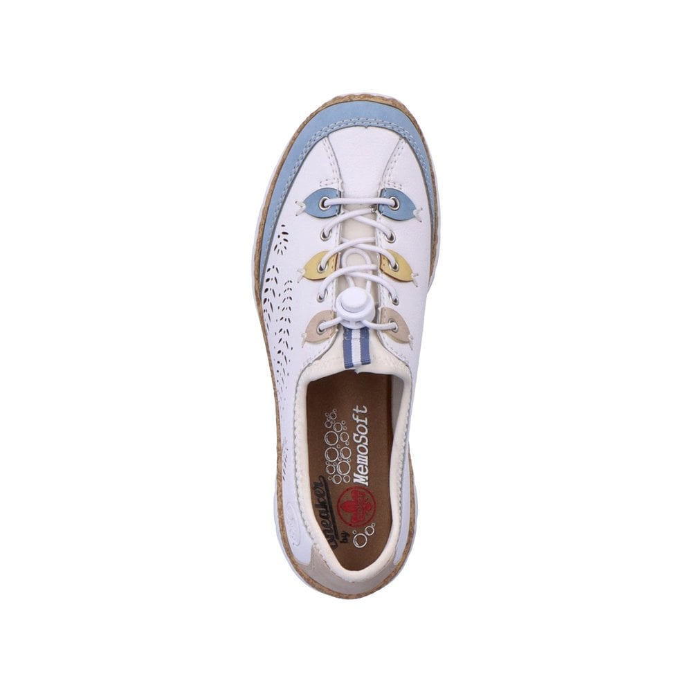 Basket Rieker N4276-80 Blanche Femme | NJQ-0606372