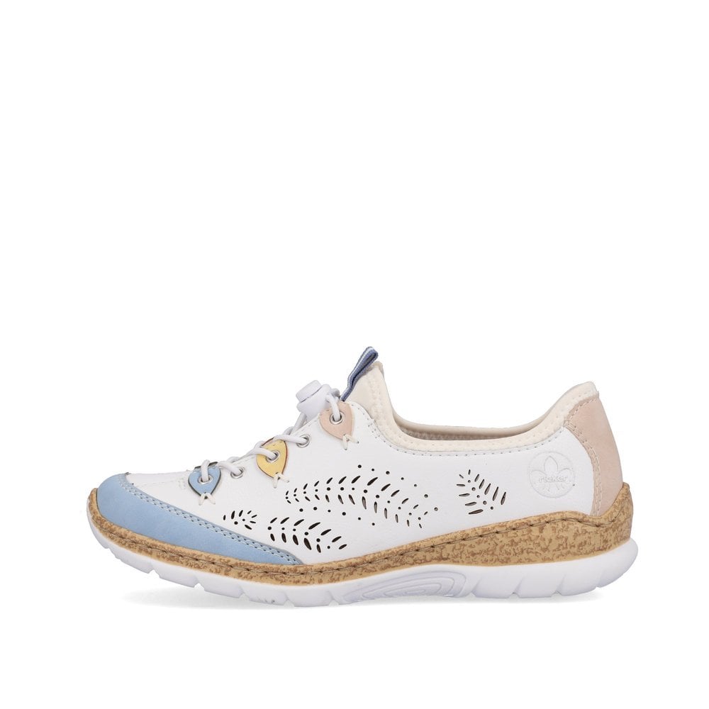 Basket Rieker N4276-80 Blanche Femme | NJQ-0606372