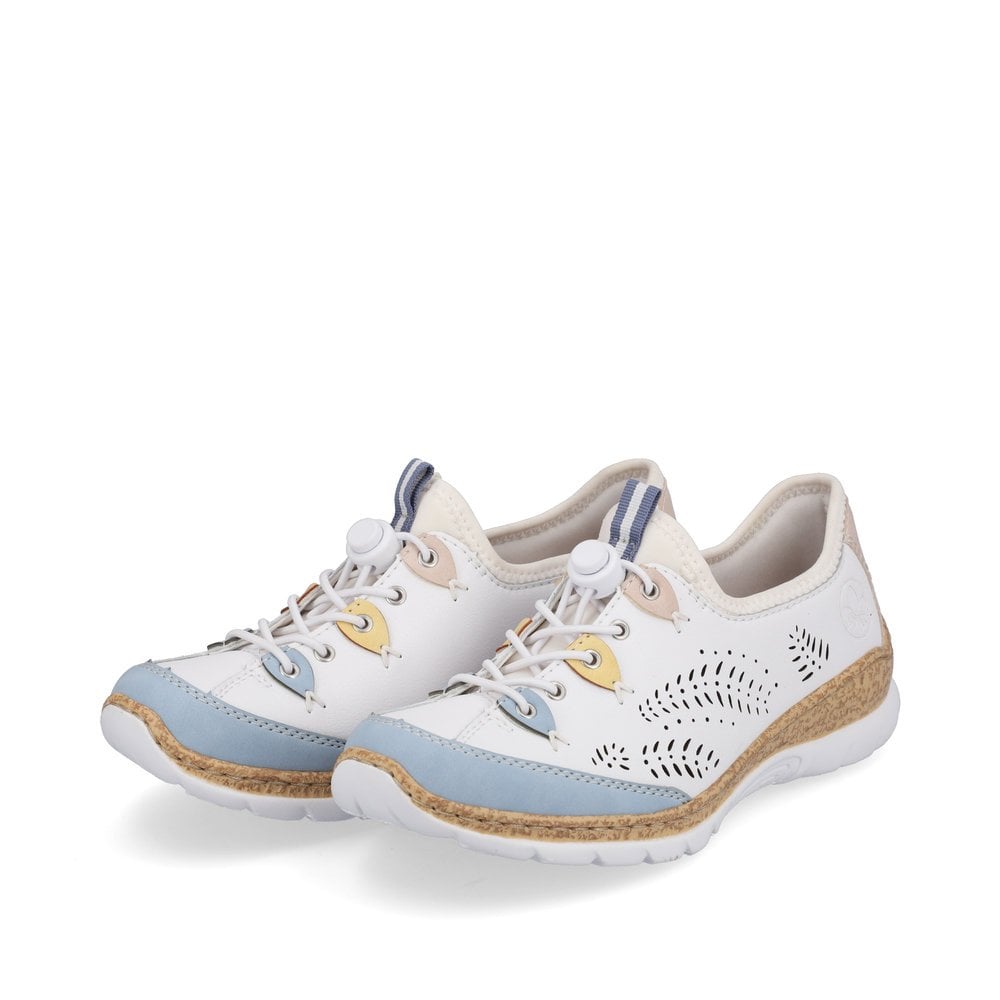 Basket Rieker N4276-80 Blanche Femme | NJQ-0606372