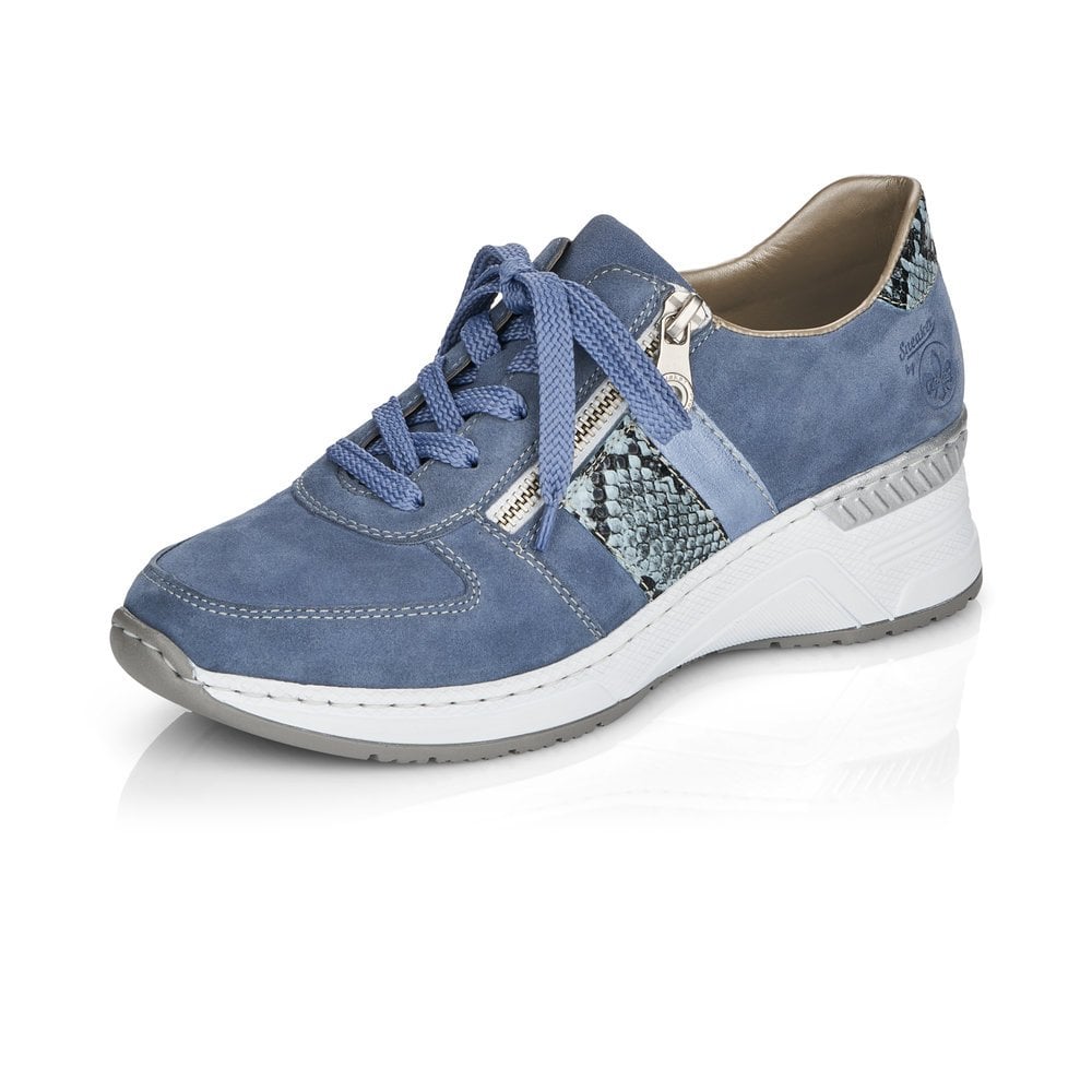 Basket Rieker N4321-11 Bleu Femme | QXX-8213336