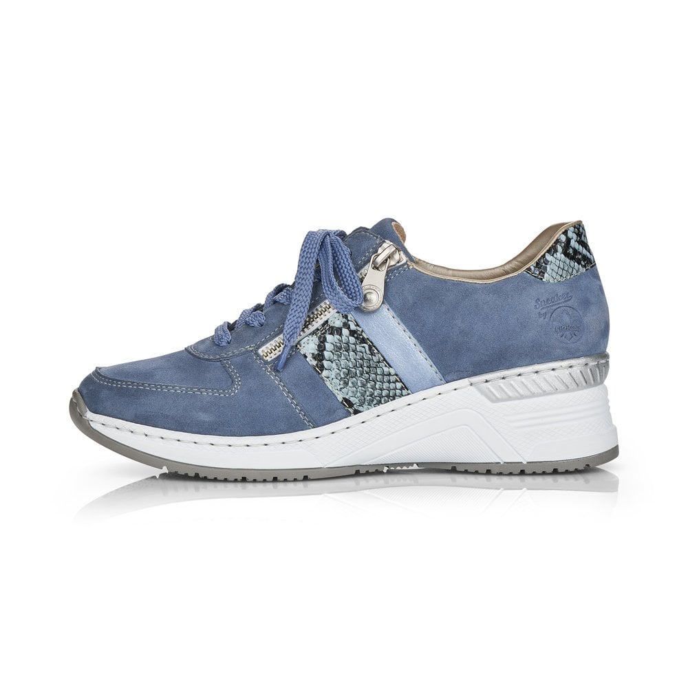 Basket Rieker N4321-11 Bleu Femme | QXX-8213336