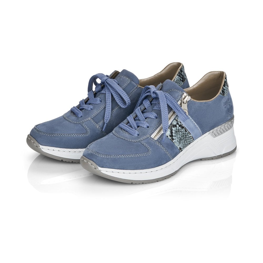 Basket Rieker N4321-11 Bleu Femme | QXX-8213336