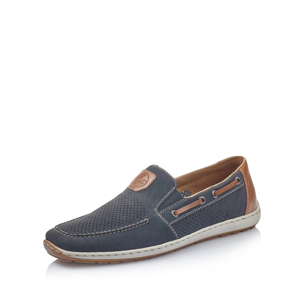 Slip On Rieker 08866-15 Bleu Homme | ROY-1875462