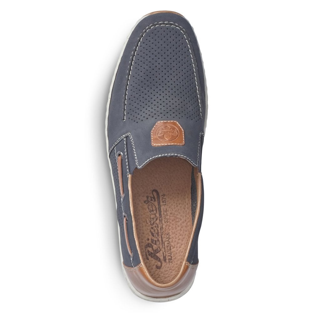 Slip On Rieker 08866-15 Bleu Homme | ROY-1875462