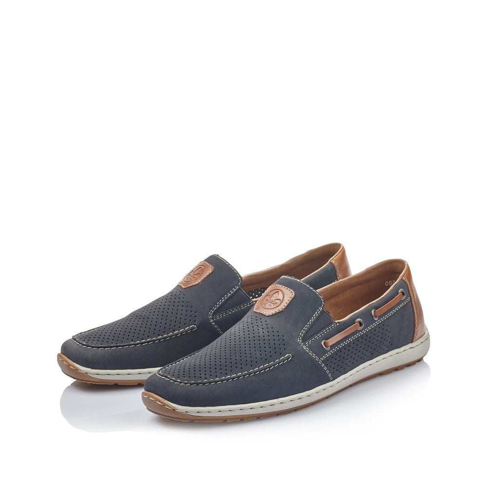 Slip On Rieker 08866-15 Bleu Homme | ROY-1875462