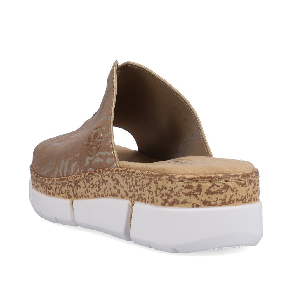 Pantoufles Rieker V23M9-62 Beige Femme | ZUJ-7344189