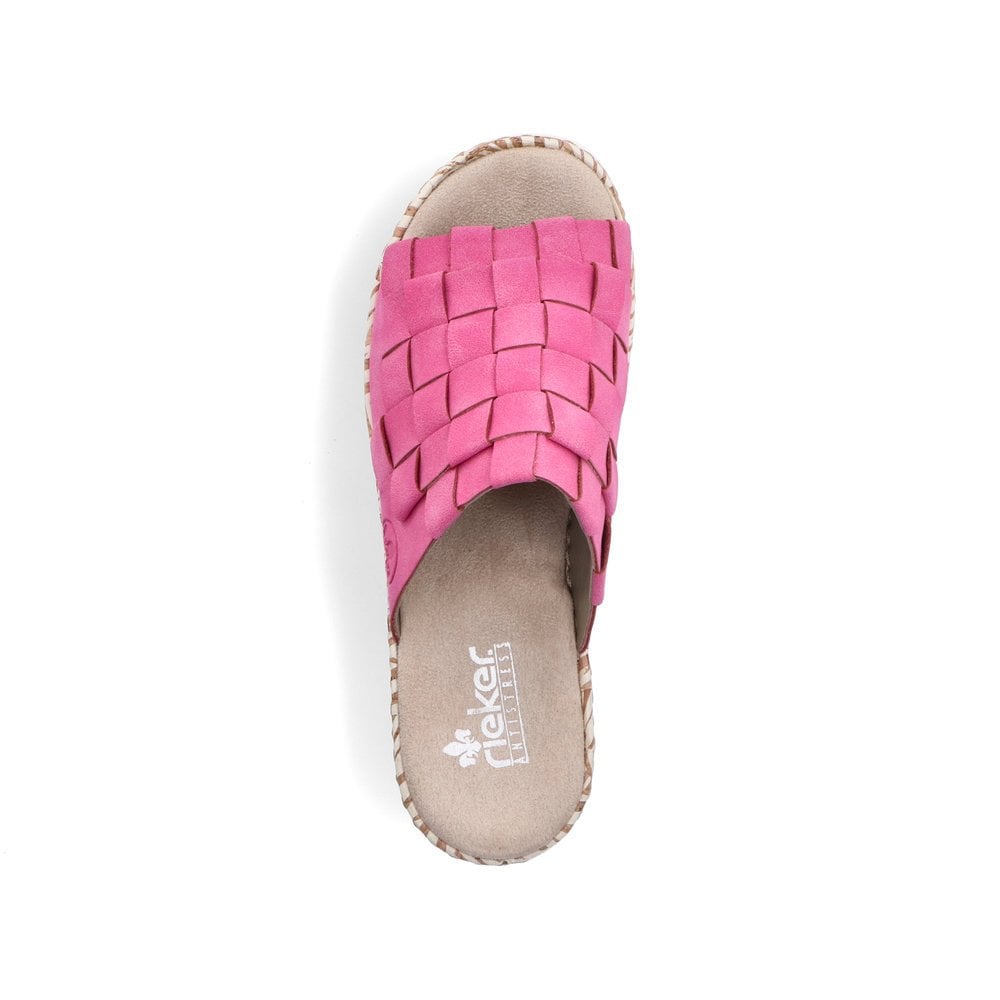 Sandales Compensées Rieker V3988-31 Rose Femme | VRY-0627237