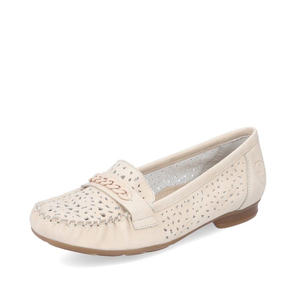 Slip On Rieker 40068-60 Beige Femme | FTJ-5755176