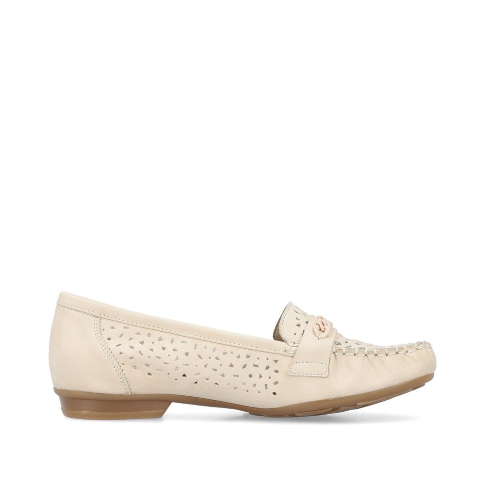 Slip On Rieker 40068-60 Beige Femme | FTJ-5755176