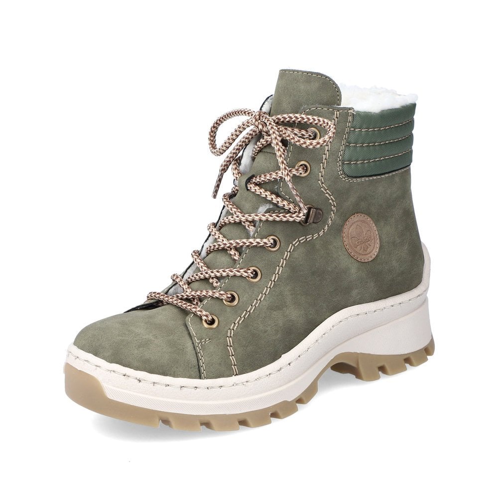 Bottes D'hiver Rieker X9334-54 Vert Femme | FOS-2019167