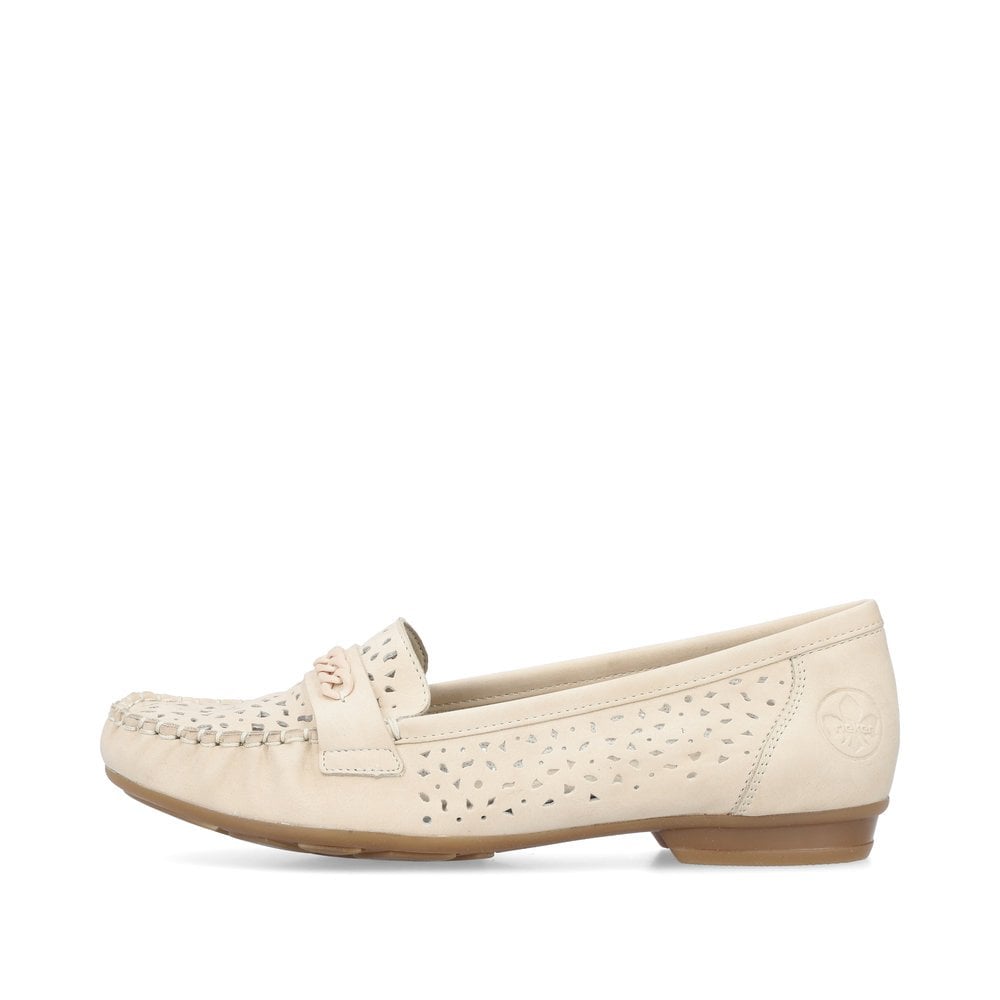 Slip On Rieker 40068-60 Beige Femme | FTJ-5755176