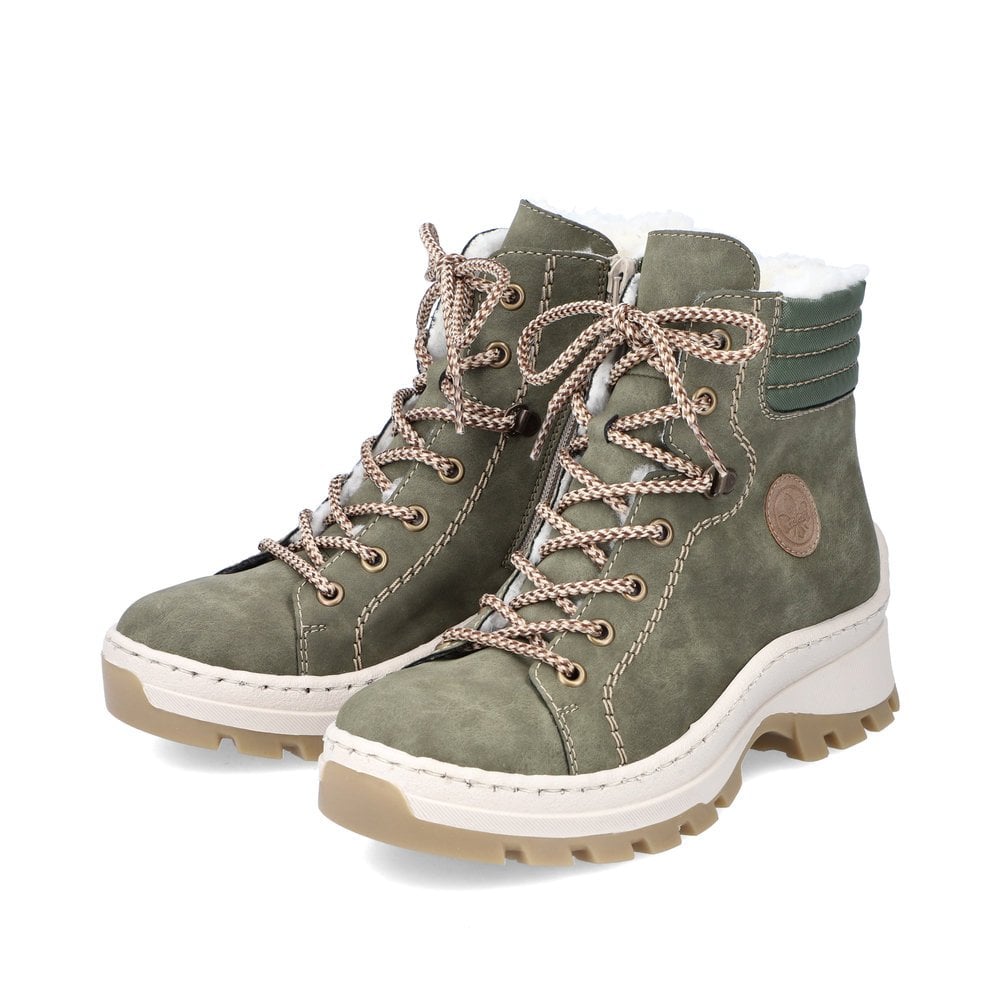 Bottes D'hiver Rieker X9334-54 Vert Femme | FOS-2019167