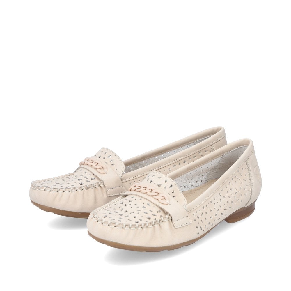 Slip On Rieker 40068-60 Beige Femme | FTJ-5755176