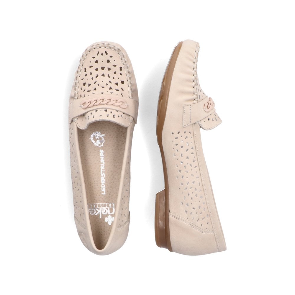 Slip On Rieker 40068-60 Beige Femme | FTJ-5755176