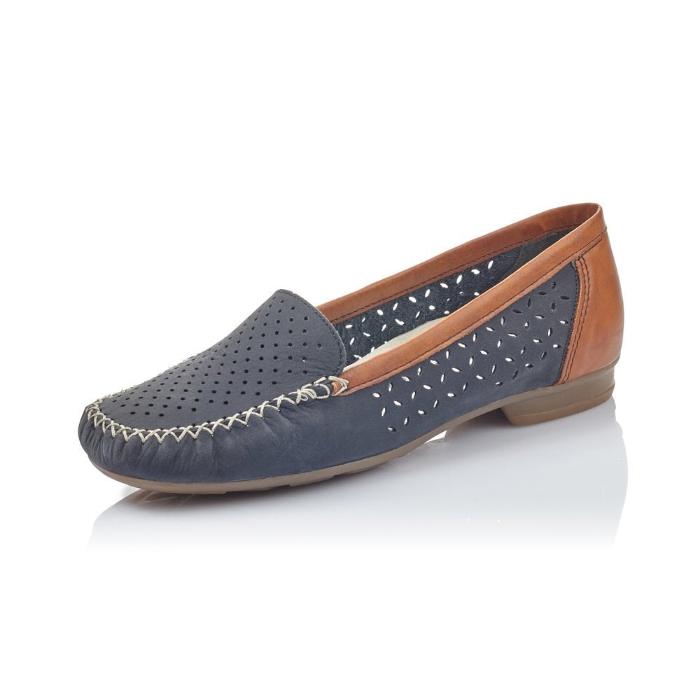 Slip On Rieker 40086-14 Bleu Femme | UPK-4563938