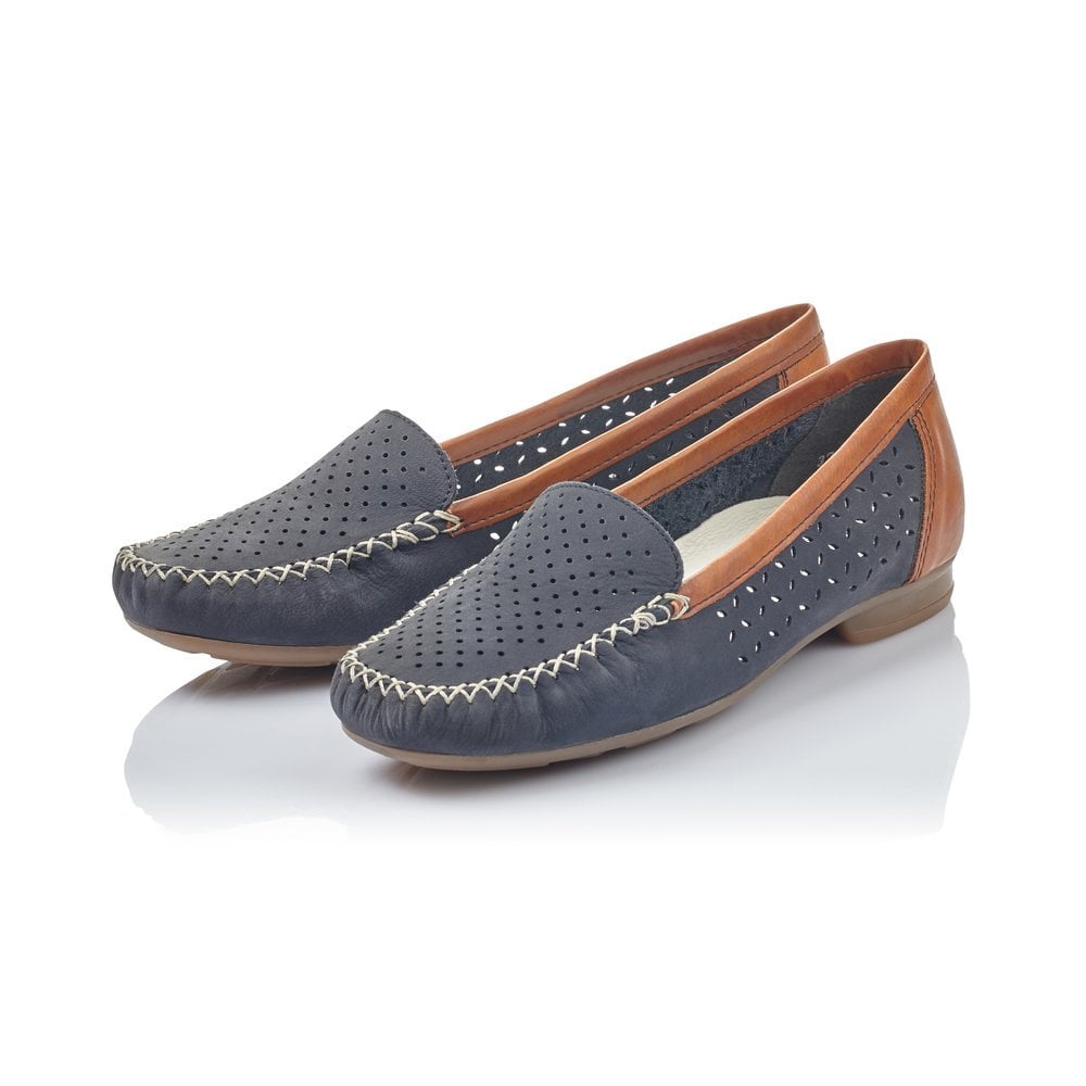 Slip On Rieker 40086-14 Bleu Femme | UPK-4563938