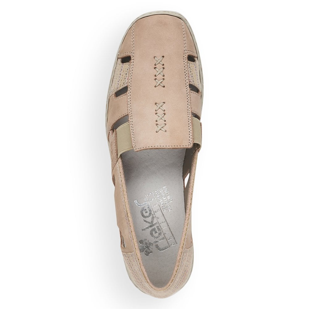 Slip On Rieker 41385-60 Beige Femme | VSK-7104775