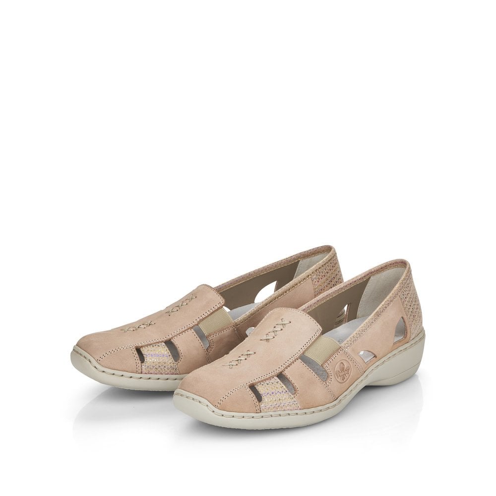 Slip On Rieker 41385-60 Beige Femme | VSK-7104775