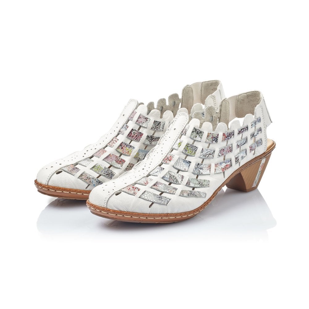 Slip On Rieker 46778-80 Blanche Femme | AUU-5893597