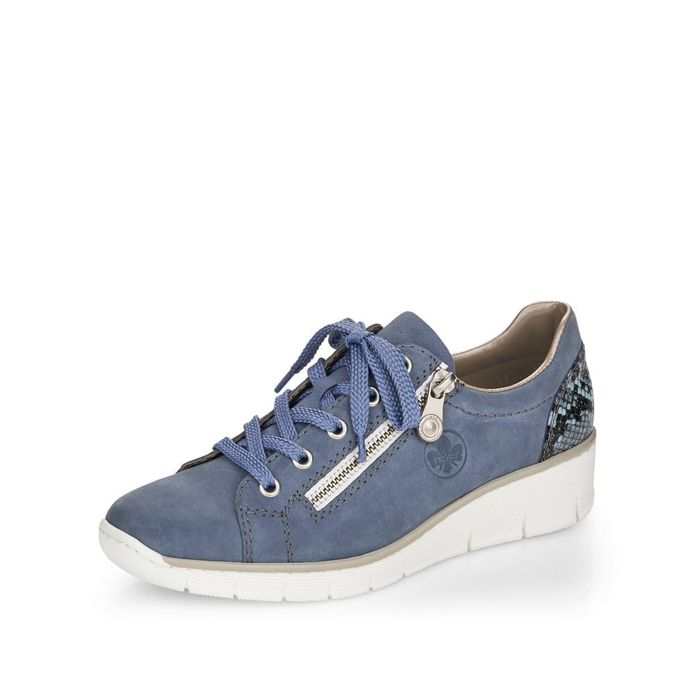 Basket Rieker 53702-15 Bleu Femme | XRN-0612412