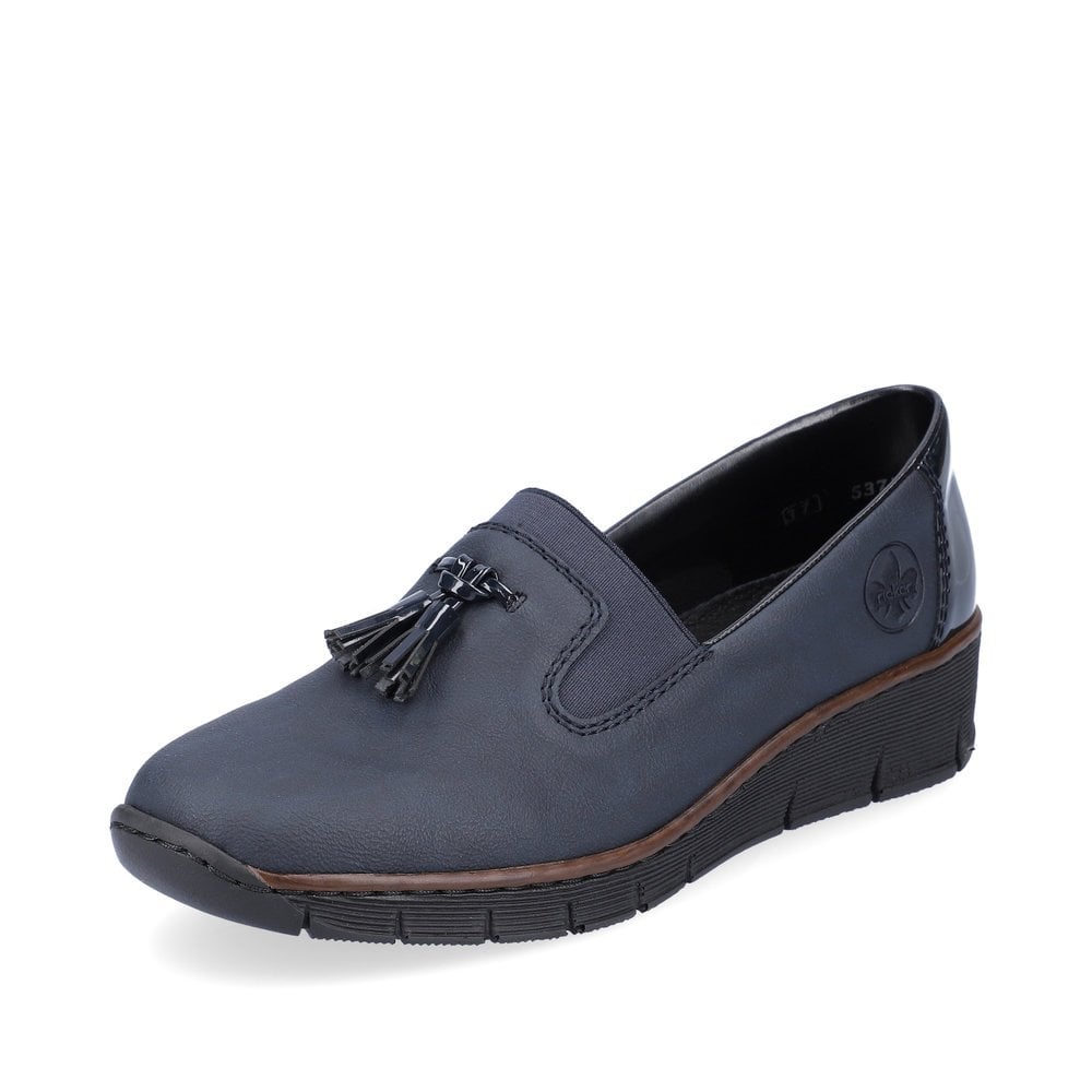 Slip On Rieker 53751-14 Bleu Femme | QKJ-1383461