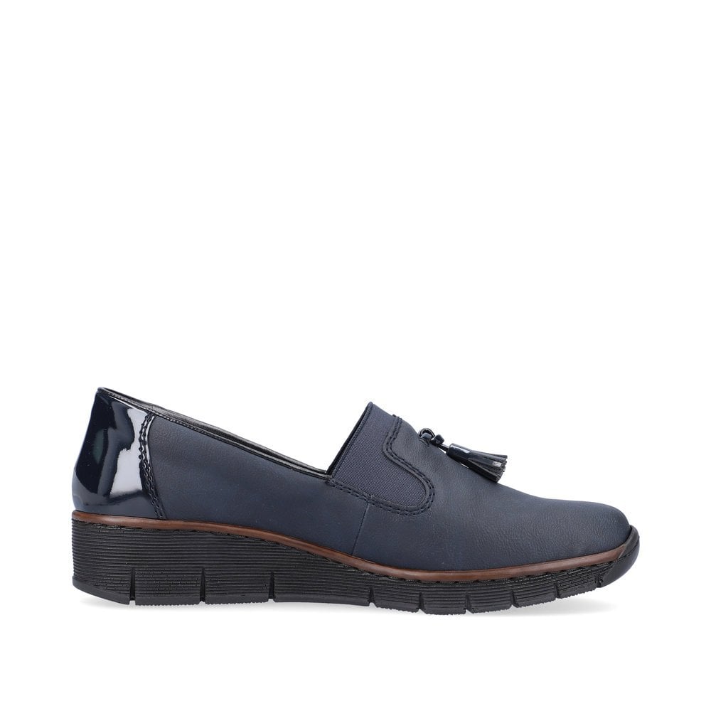 Slip On Rieker 53751-14 Bleu Femme | QKJ-1383461