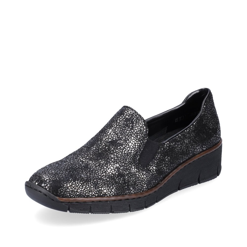 Slip On Rieker 53766-00 Noir Femme | QBE-6618932