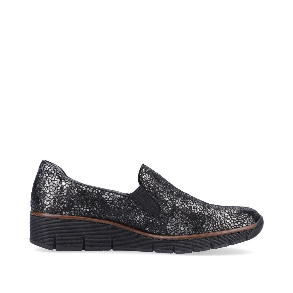 Slip On Rieker 53766-00 Noir Femme | QBE-6618932