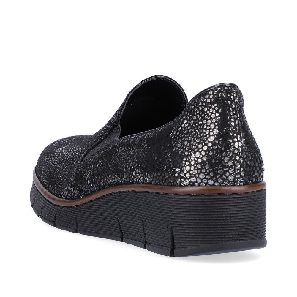 Slip On Rieker 53766-00 Noir Femme | QBE-6618932