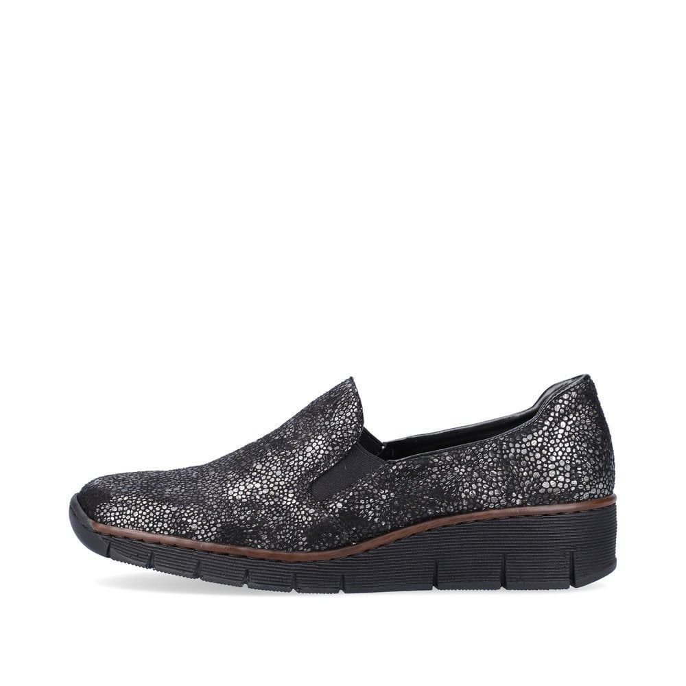 Slip On Rieker 53766-00 Noir Femme | QBE-6618932