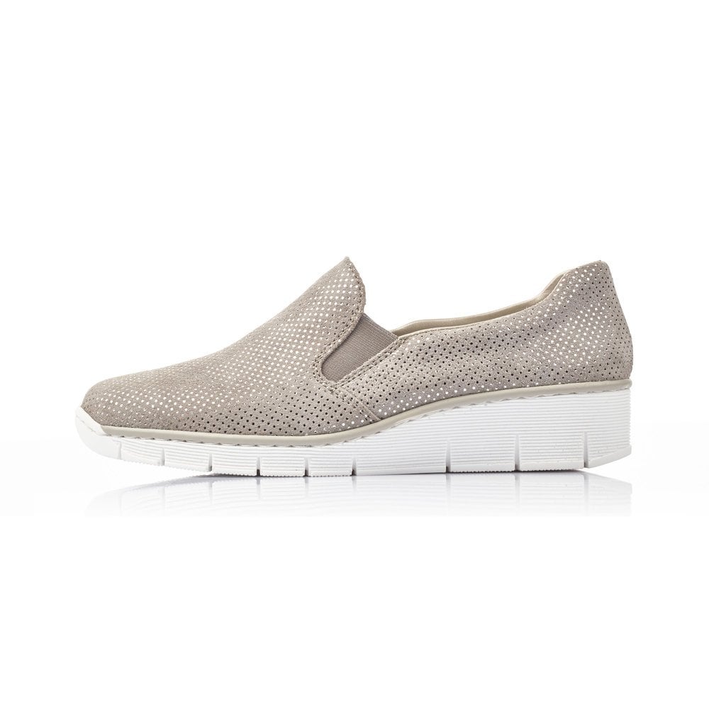 Slip On Rieker 53766-41 Grise Femme | QQI-0565826